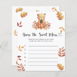 Lámina Adivinen el juego de Sweet Mess - Oso de calabaza