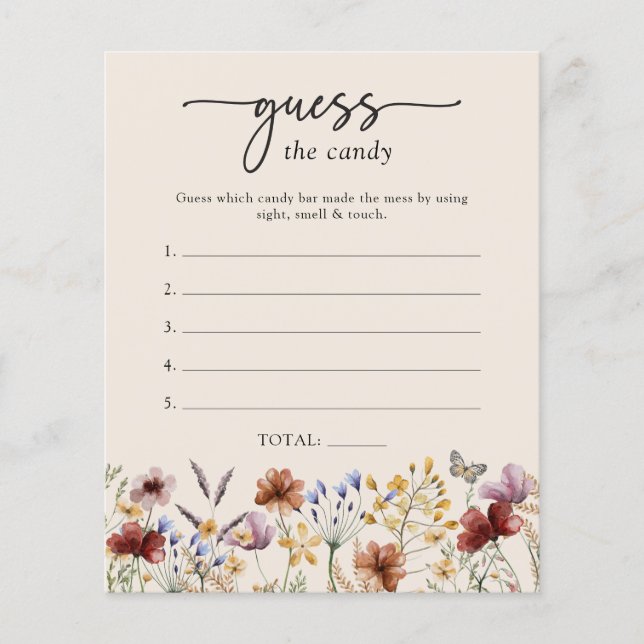 Lámina Adivinen El Juego Del Bebé De Candy (Anverso)