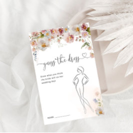 Lámina Adivinen El Vestido Bridal Shower Juego Stationery