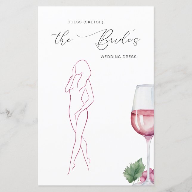 Lámina Adivinen el Vino Vestido antes del juego de novias (Anverso)