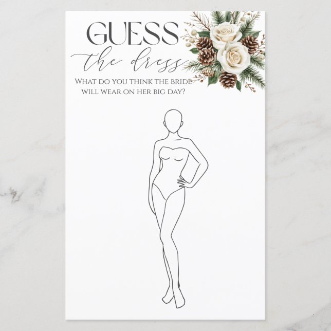 Lámina Adivinen El Vistazo De Novias De Invierno (Anverso)