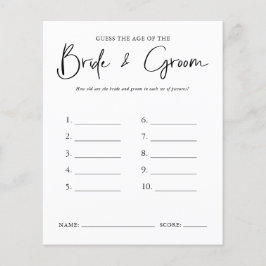 Lámina Adivinen La Edad | Juego de ducha de novia
