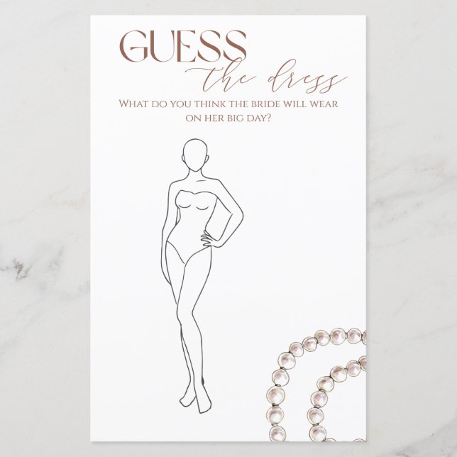 Lámina Adivinen Perlas De Vestir Y Juego De Novias Prosec (Anverso)