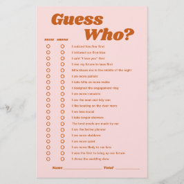 Lámina Adivinen quién es el retro disco disco, juego de d