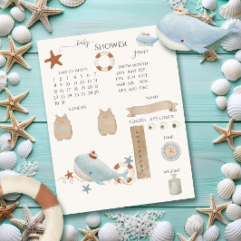 Lámina Adorable juego de adivinación de Baby Shower para