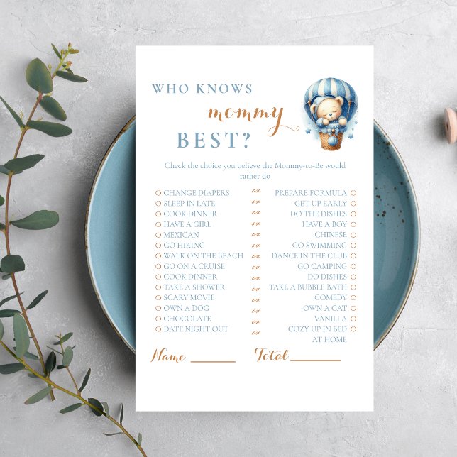 Lámina adorable Oso de Globo Aerostático Azul que Conoce  (Subido por el creador)