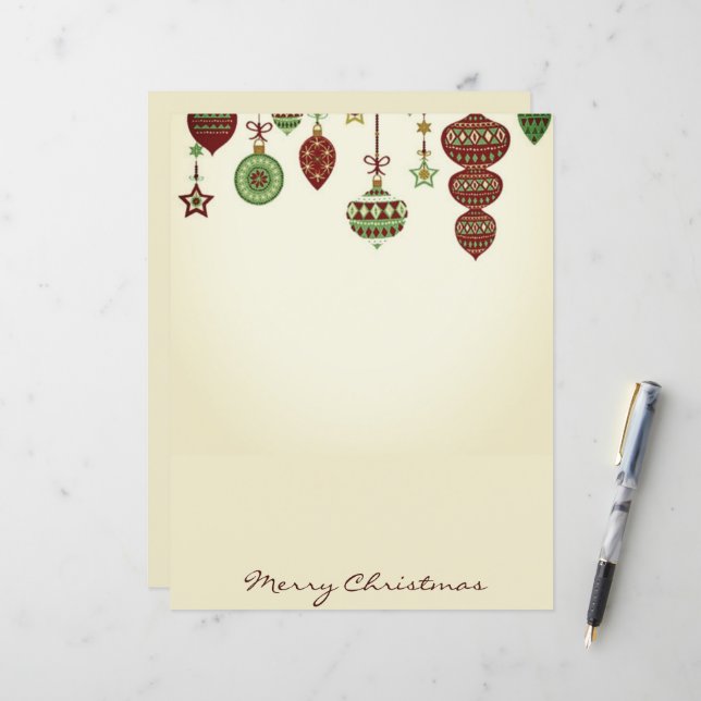 Lámina Adornos Vintage Feliz Navidad  (Anverso/Reverso In Situ)
