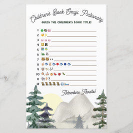 Lámina Adventure Awaits!Juego de Baby Shower con imágenes