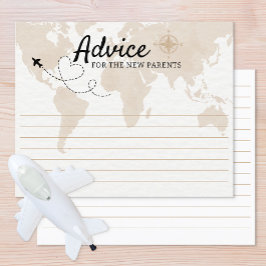 Lámina Adventure Baby Shower Advice Card