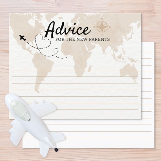 Lámina Adventure Baby Shower Advice Card (Baby Shower Activity)