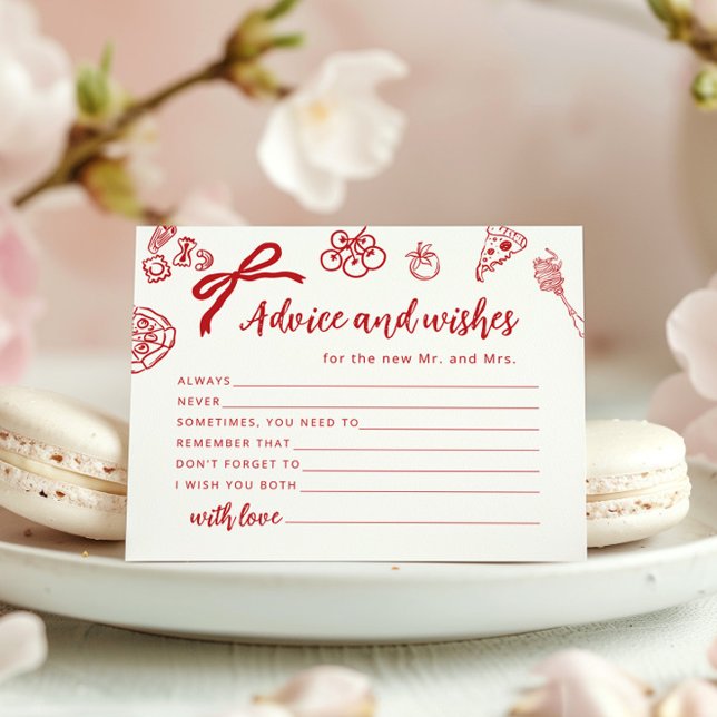 Lámina Advice and wishes Thats Amore Italian Bridal Card (Subido por el creador)