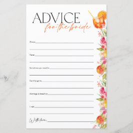 Lámina Advice for the Bride Spritz Bridal Shower Game