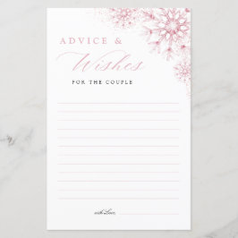 Lámina Advice for the Couple Snow in Love Bridal Shower