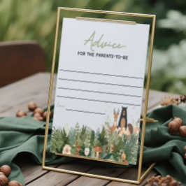 Lámina Advice for the parents minimalist woodland 