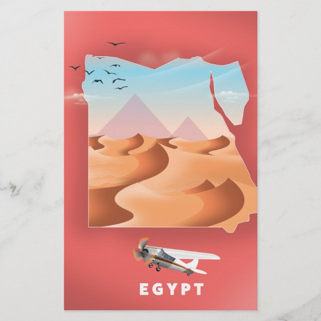 Lámina Afiche de viaje de Egipto (Anverso)