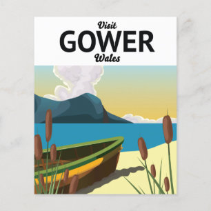 Lámina Afiche de viaje de Gower Wales
