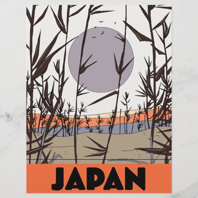 Lámina Afiche de viaje de Japón (Anverso)