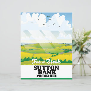 Lámina Afiche de viaje de Sutton Bank yorkshire