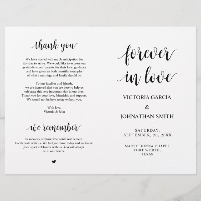 Lámina Afortunadamente después de esto, Ceremonia Program (Anverso)