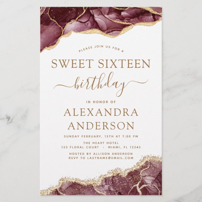 Lámina Agate de presupuesto dulce 16 oro de Borgoña (Anverso)