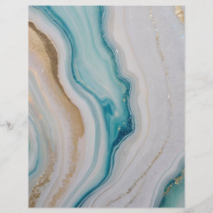 Lámina Agate Seascape Scrapbook Paper