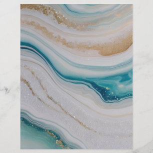 Lámina Agate Seascape Scrapbook Paper