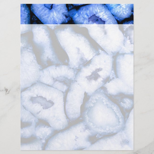 Lámina Agato de cuarzo azul, geodos azules, patrón abstra (Anverso)