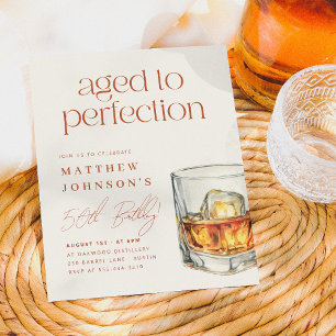Lámina Aged to Perfection Whiskey Budget Birthday Party
