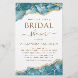 Lámina Agitación presupuestaria Turquesa Bridal Shower Ve