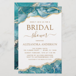 Lámina Agitación presupuestaria Turquesa Bridal Shower Ve