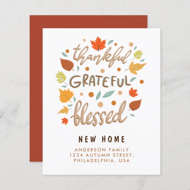 Lámina Agradecimiento al presupuesto Bienvenida Nueva Cas (Anverso / Reverso)