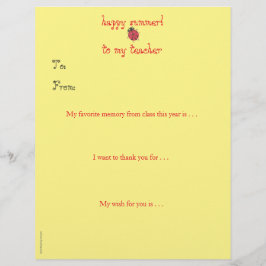 Lámina Agradecimiento personalizado para el maestro al fi