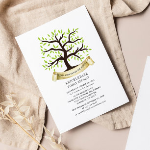 Lámina Agua de árbol genealógico genealógico para familia