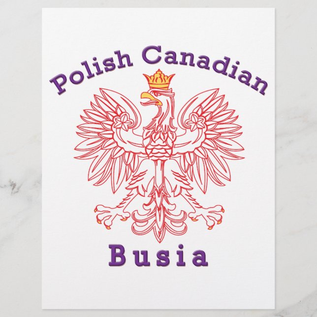 Lámina Águila canadiense polaca Busia (Anverso)