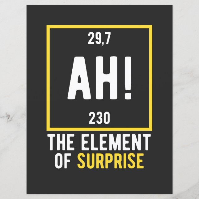 Lámina Ah The Element of Surprise (Anverso)