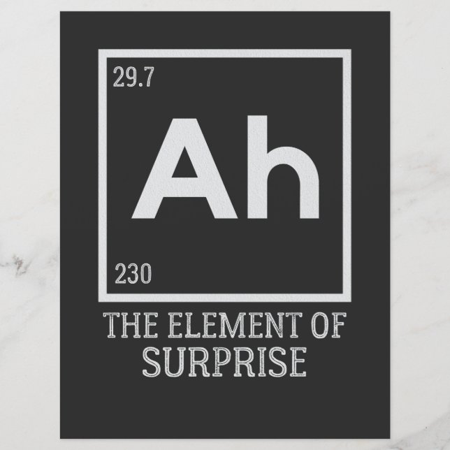 Lámina Ah the element of surprises (Anverso)