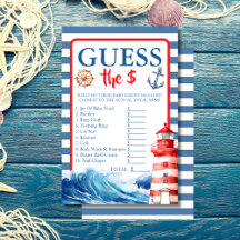 Ahoy azul rojo Nautical Adivinan el juego de los p