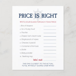Lámina Ahoy es un juego de precios para Baby Shower Nauti