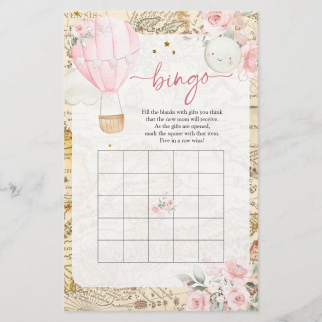 Lámina Air Balloon no es ella un maravilloso bingo de Bab (Anverso)