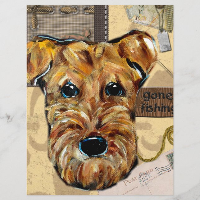 LÁMINA AIREDALE TERRIER (Anverso)