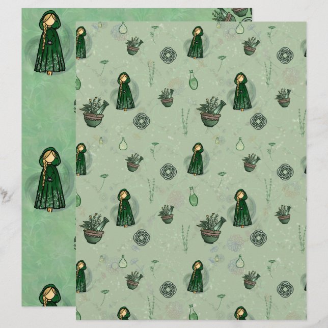 Lámina Airmid, diosa celta de la sanación (Anverso / Reverso)