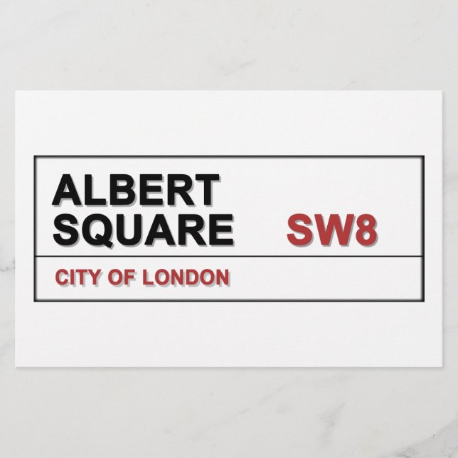 Lámina Albert Square London Inglaterra (Anverso)