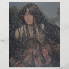 Lámina Alegoría de papel de cuaderno nocturno