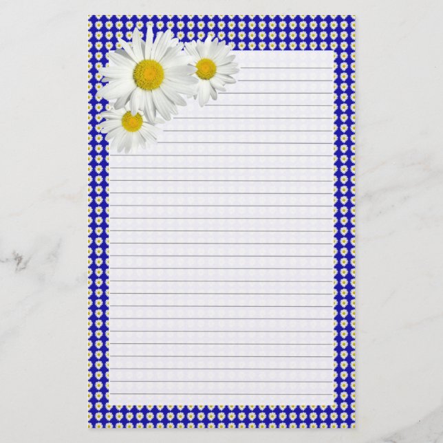 Lámina Alegre Daisy Lined Personal Stationary (Reverso)