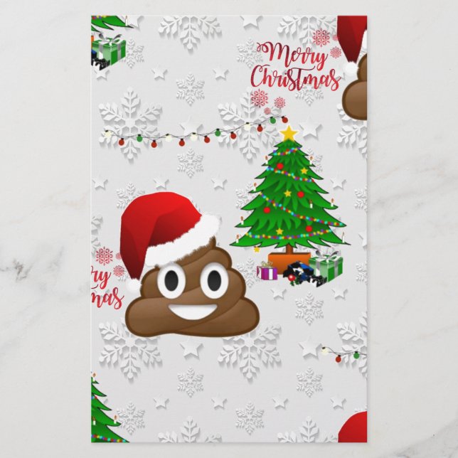 Lámina alegre navidad emoji poo (Anverso)