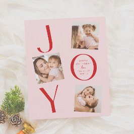 Lámina Alegría | Navidades de fotografía modernos, rosado