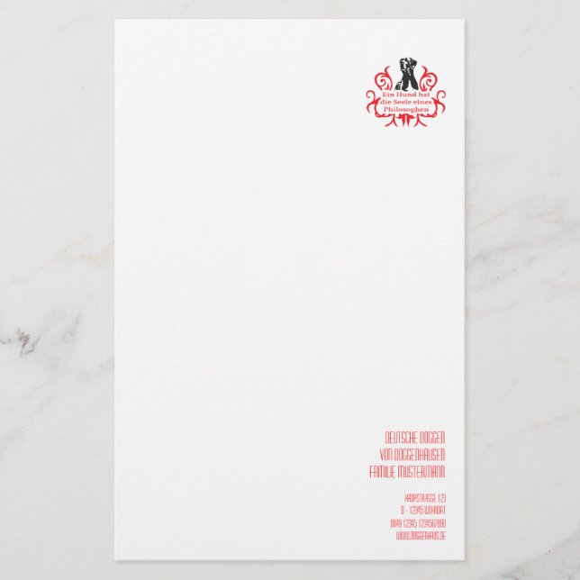 Lámina Alemán: Dogge (Anverso)