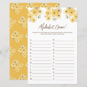 Lámina Alfabeto Baby Shower de Woodland Hedgehog