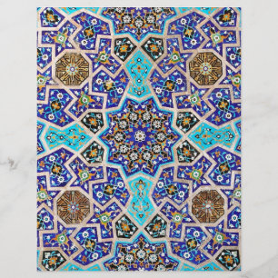 Lámina Alforja de mezaic turco tribal floral de Iznik