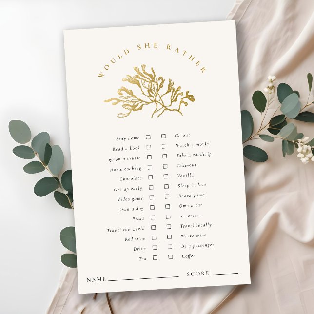 Lámina Algas De Oro Prefiere Un Juego De Ducha Bridal (Subido por el creador)